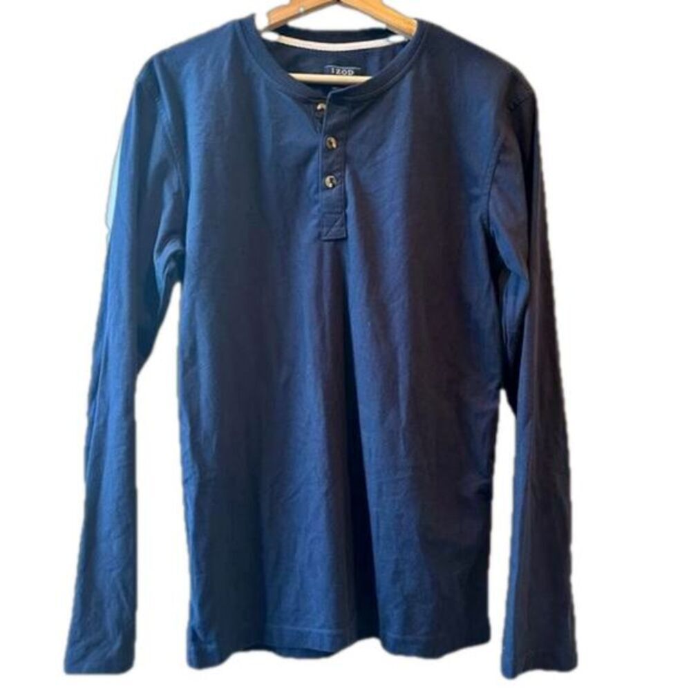 Izod Navy Blue Microfiber Pajama Top Small NWOT pjs athleisure loungewear comfy